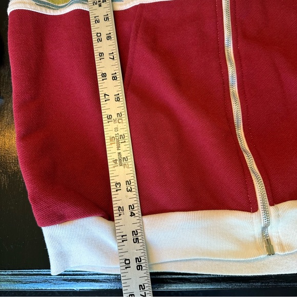 Vintage Michigan Charlevoix Medium Red and Cream Made in USA Lighthouses Hoodie - Picture 3 of 10